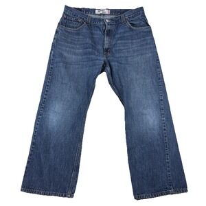 Levis 557 Jeans Mens 38x30 Bootcut Relaxed Dark Blue Wash Baggy‎ Y2K VTG Loose